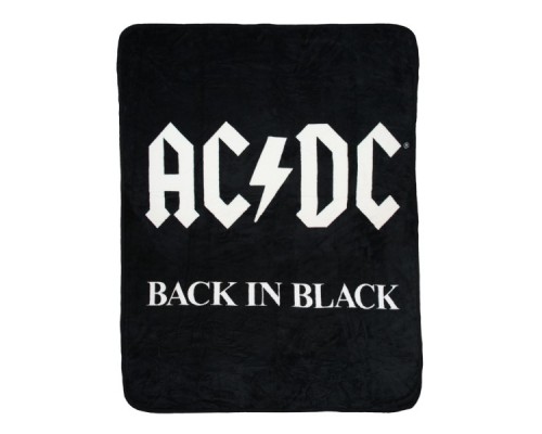 Jeté AC/DC en peluche  Back In Black de 46'' X 60''
